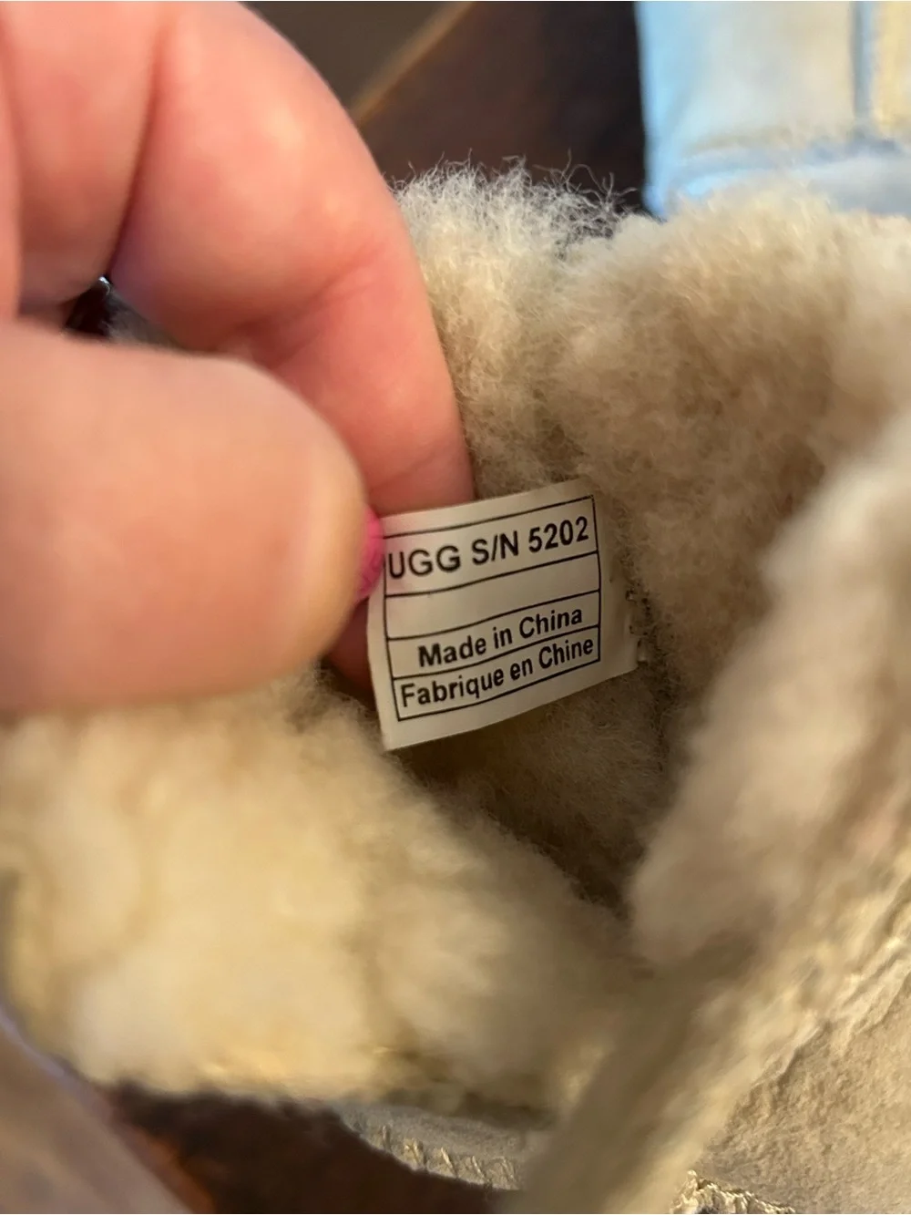 UGG Infant Suede Erin Booties in Cream Shearling Size Small